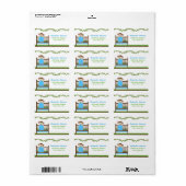 Kleine aap in een Wieg Adresetiket Etiket (Full Sheet)