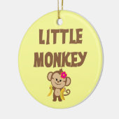 Kleine aap (meisje) keramisch ornament (Links)