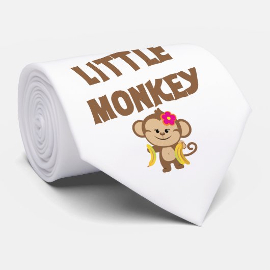 Kleine aap (meisje) stropdas (Opgerold)