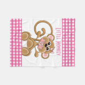 Kleine aap-meisje-vlooiendeken fleece deken (Voorkant (Horizontaal))