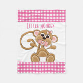 Kleine aap-meisje-vlooiendeken fleece deken (Voorkant)