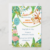 Kleine Aap Tropische Feesttijd Kaart (Voorkant)