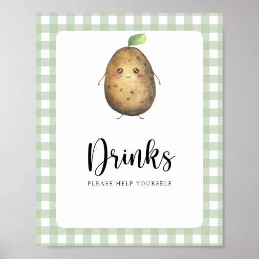 Kleine aardappel - Drinken helpen jezelf Poster (Voorkant)