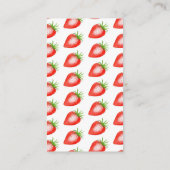 Kleine Aardbei Baby shower Luier Raffle Informatiekaartje (Achterkant)