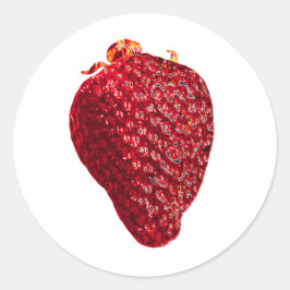 Kleine aardbei ronde sticker