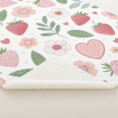 Kleine Aardbeienpatroon Sherpa-deken Sherpa Deken (3/4)