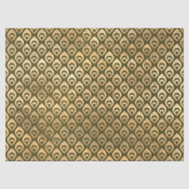 Kleine Abstracte gouden druppels op groene ontkopp Tissuepapier