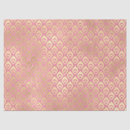 Kleine Abstracte gouden druppeltjes op roze ontkop Tissuepapier