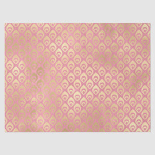 Kleine Abstracte gouden druppeltjes op roze ontkop Tissuepapier