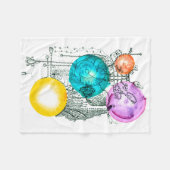 Kleine Abstracte kunst "Expanding Multiverse" Fleece Deken (Voorkant (Horizontaal))