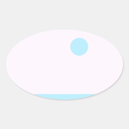 Kleine Abstracte monster of Abstract landschap Ovale Sticker (Voorkant)