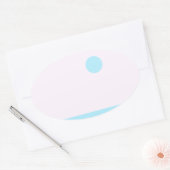 Kleine Abstracte monster of Abstract landschap Ovale Sticker (Envelop)