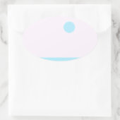 Kleine Abstracte monster of Abstract landschap Ovale Sticker (Tas)