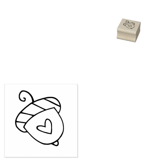 Kleine Acorn 2 1x1 in Rubberstempel (Gestempeld)