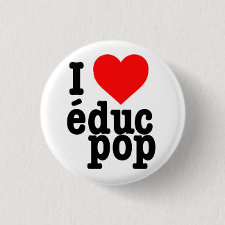 Kleine adge I love educ pop Ronde Button 3,2 Cm