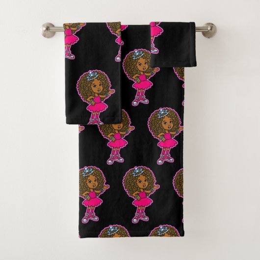 Kleine Afrikaanse Amerikaanse prinses Bad Handdoek (Insitu)