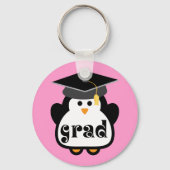 Kleine Afstudeerder Penguin Afstuderen Gift Sleutelhanger (Voorkant)