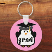 Kleine Afstudeerder Penguin Afstuderen Gift Sleutelhanger (Voorkant)