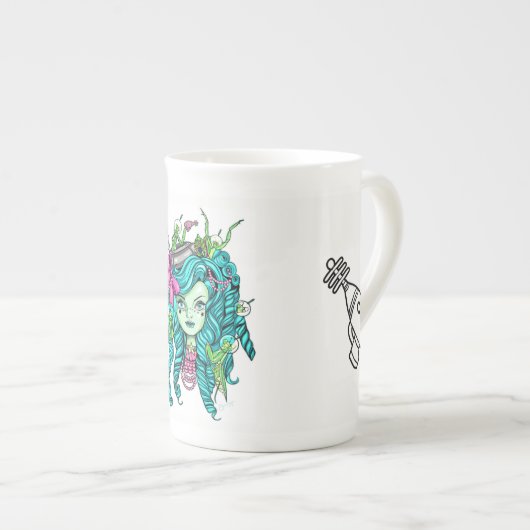 Kleine Alien-Mok Porselein Kop (Voorkant rechts)