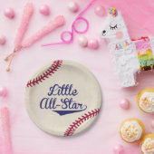 Kleine All-Star Baseball Baby shower Papieren Bord (Feest)