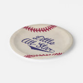 Kleine All-Star Baseball Baby shower Papieren Bord (Gekanteld)