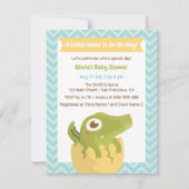 Kleine alligator in Eiwitbabyschoenen Kaart (Voorkant)