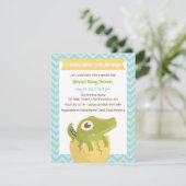 Kleine alligator in Eiwitbabyschoenen Kaart (Staand voorkant)