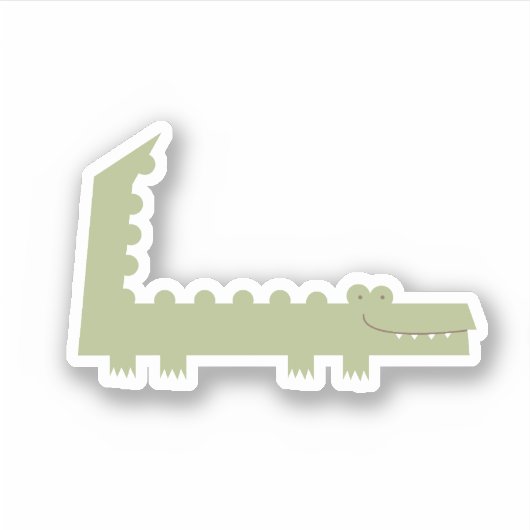 Kleine Alligator Sticker (Voorkant)
