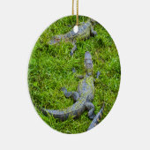 Kleine alligators Basking Keramisch Ornament (Rechts)