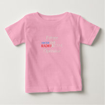 Kleine amateur radio operator meisjes baby slab
