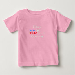 Kleine amateur radio operator meisjes baby slab