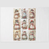 Kleine ambachten Sneeuwman Tissuepapier (Voorkant)