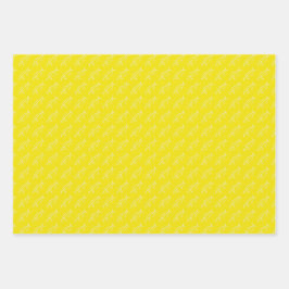 Kleine Amberjack in Bleek geel op Bright Yellow Inpakpapier Vel