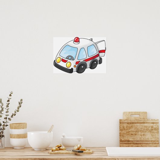Kleine Ambulance Poster (Keuken)