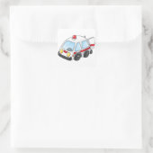 Kleine Ambulance Vierkante Sticker (Tas)