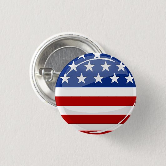 Kleine Amerikaanse vlag Ronde Button 3,2 Cm (Voorkant /achterkant)