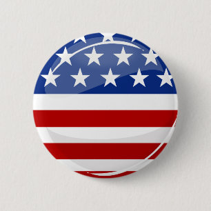 Kleine Amerikaanse vlag Ronde Button 5,7 Cm
