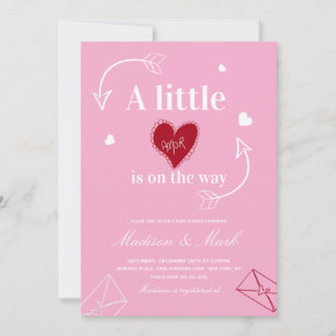 Kleine Amor is op komst Doodles Baby Shower Kaart