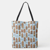 Kleine Amsterdam Houses Canvas tas MONOGRAMMED (Achterkant)
