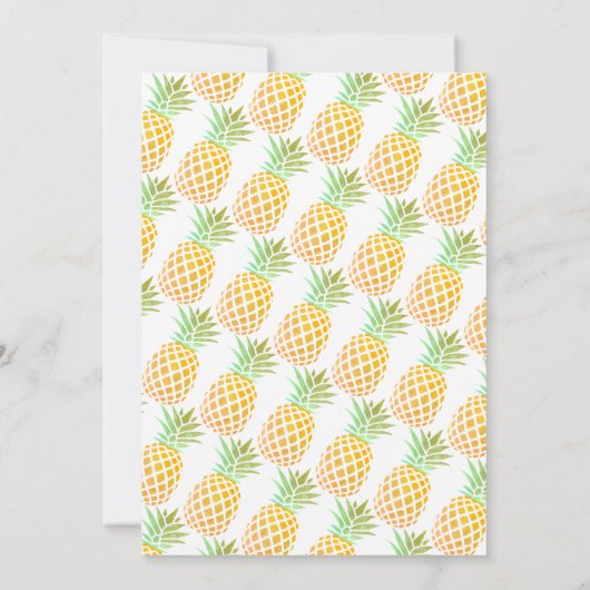 Kleine ananas 1e verjaardag kaart (Achterkant)