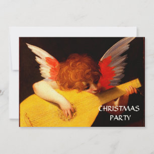 KLEINE ANGEL SPEELT LUTE Muziek die Cherub maakt Kaart