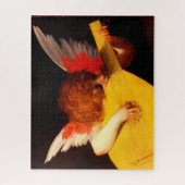 KLEINE ANGEL SPEELT LUTE Muziek die Cherub maakt Legpuzzel (Verticaal)