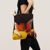 KLEINE ANGEL SPEELT LUTE Muziek die Cherub maakt Tote Bag (Dichtbij)