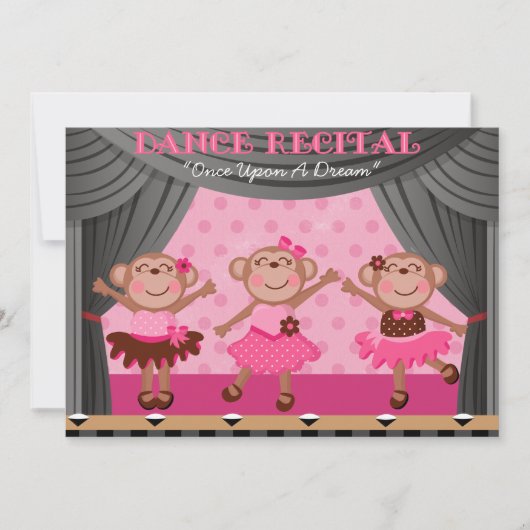 Kleine apen Dance Overweging Uitnodigingen (Voorkant)