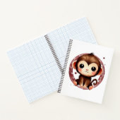Kleine Apen Spiraal Notebook Notitieboek (Binnen)