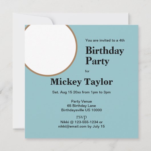 KLEINE APEN THEMA VERJAARDAGSTAART KAART (Achterkant)