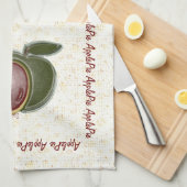 Kleine appels (bespikkeld) theedoek (Quarter Fold)
