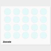 Kleine Aqua Stippen Ronde Sticker (Vel)