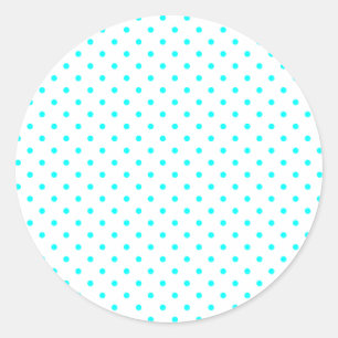 Kleine Aqua Stippen Ronde Sticker