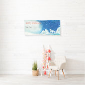 Kleine Arctic Fox Illustratie Gepersonaliseerd Spandoek (Insitu)